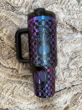 Load image into Gallery viewer, Checkered Sugar Skulls Tumbler