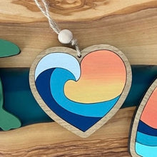 Load image into Gallery viewer, Coastal Themed (Heart wave and Mermaid tail) DIY Ornament Kits