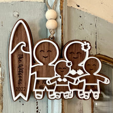 Load image into Gallery viewer, Family of 4 Gingerbread Ornaments