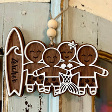 Load image into Gallery viewer, Family of 4 Gingerbread Ornaments