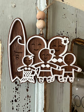 Load image into Gallery viewer, Family of 5 Gingerbread Ornaments