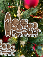 Load image into Gallery viewer, Family of 5 Gingerbread Ornaments