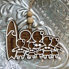 Load image into Gallery viewer, Family of 6 Gingerbread Ornaments