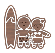 Load image into Gallery viewer, Family of 3 Gingerbread Ornaments
