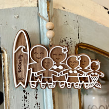 Load image into Gallery viewer, Family of 5 Gingerbread Ornaments