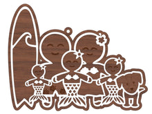Load image into Gallery viewer, Family of 5 Gingerbread Ornaments