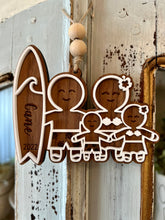 Load image into Gallery viewer, Family of 4 Gingerbread Ornaments