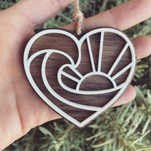 Load image into Gallery viewer, Gingerbread Heart~Wave Ornament
