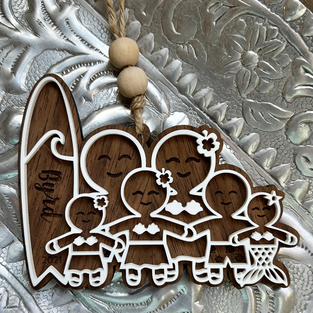 Family of 6 Gingerbread Ornaments
