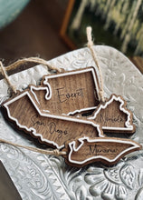 Load image into Gallery viewer, State Gingerbread Themed Ornament
