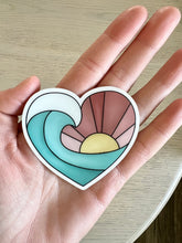 Load image into Gallery viewer, Cotton Candy Sunburst Heartwave Sticker
